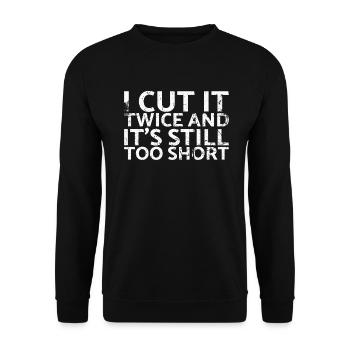 I've cut it twice and it's always - Unisex Sweatshirt - black - Front - Alina (178cm) & Michal (187cm)