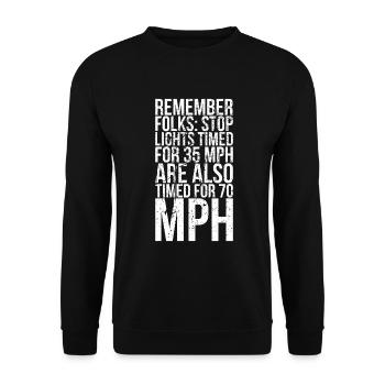 Denken Sie Daran, Dass Die Leute Die Ampeln Auf 35 - Unisex Pullover - Schwarz - Vorne - Alina (178cm) & Michal (187cm)