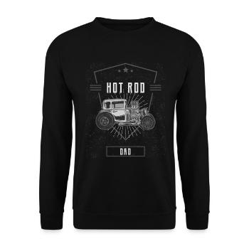 Hot Rod Dad Design Für Oldtimer-fans - Unisex Pullover - Schwarz - Vorne - Alina (178cm) & Michal (187cm)
