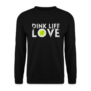 Dink Life Love for pickleball players or - Unisex Sweatshirt - black - Front - Alina (178cm) & Michal (187cm)