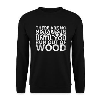 Es Gibt Keine Fehler In Der Holzbearbeitung, Bis - Unisex Pullover - Schwarz - Vorne - Alina (178cm) & Michal (187cm)