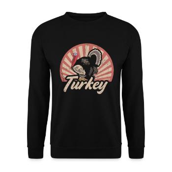 Truthahn - Unisex Pullover - Schwarz - Vorne - Alina (178cm) & Michal (187cm)