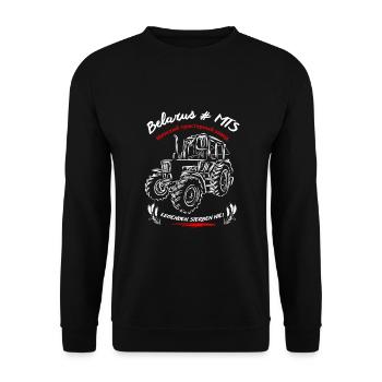 Belarus MTS / Legenden sterben nie. Ostalgie - Unisex Pullover - Schwarz - Vorne - Alina (178cm) & Michal (187cm)
