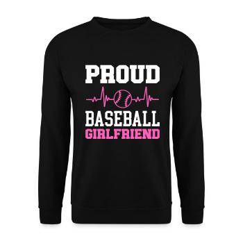 Baseball - Unisex Sweatshirt - black - Front - Alina (178cm) & Michal (187cm)