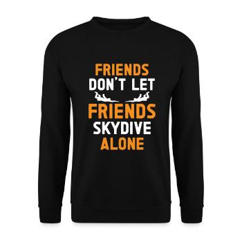 Sky Diving Parachute Jump - Unisex Sweatshirt - black - Front - Alina (178cm) & Michal (187cm)