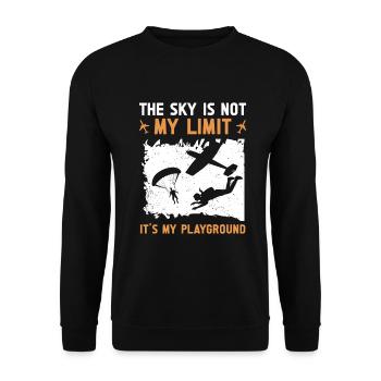 Saut en parachute de parachute - Sweat-shirt Unisexe - noir - Devant - Alina (178cm) & Michal (187cm)