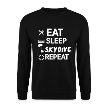 Skydive Parachutist Paragliding Gleitschirm - Unisex Sweatshirt - black - Front - Alina (178cm) & Michal (187cm)