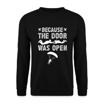 Skydive Parachutist Paragliding Gleitschirm - Unisex Sweatshirt - black - Front - Alina (178cm) & Michal (187cm)
