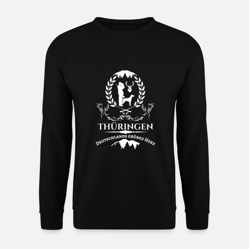 Thüringen-Deutschlands grünes Herz - Unisex Pullover - Schwarz