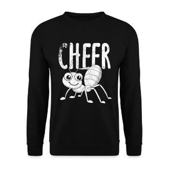 Cheer Ant Design pour les amants de fourmis Tante Tante - Sweat-shirt Unisexe - noir - Devant - Alina (178cm) & Michal (187cm)