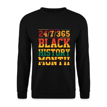 Histoire des Noirs - Sweat-shirt Unisexe - noir - Devant - Alina (178cm) & Michal (187cm)