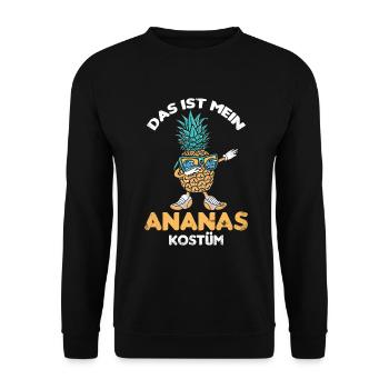 Das ist mein Ananas Kostüm, Ananas - Unisex Pullover - Schwarz - Vorne - Alina (178cm) & Michal (187cm)
