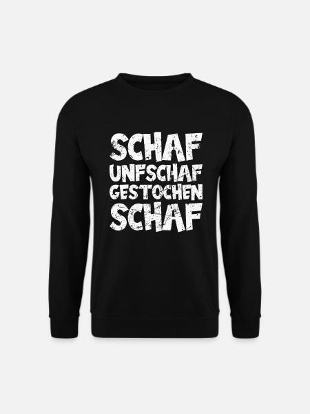 Schaf, Unschaf, Gestochen Schaf, Wortspiel - Unisex Pullover - Schwarz