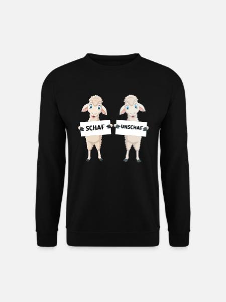 Schaf, Unschaf, Gestochen Schaf, Wortspiel - Unisex Pullover - Schwarz