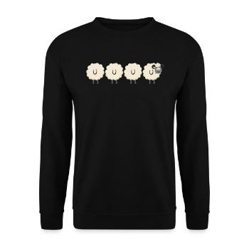 Sheep - Unisex Sweatshirt - black - Front - Alina (178cm) & Michal (187cm)