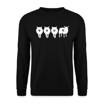 Sheep - Unisex Sweatshirt - black - Front - Alina (178cm) & Michal (187cm)