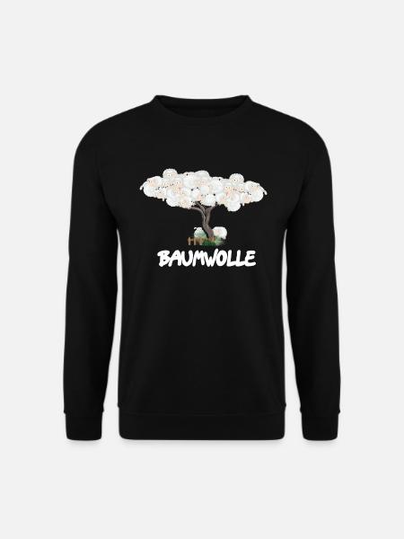 Baumwolle Wortspiel Schaf auf Baum, Schaf - Unisex Pullover - Schwarz