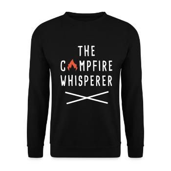 the campfire whisperer - Unisex Sweatshirt - black - Front - Alina (178cm) & Michal (187cm)