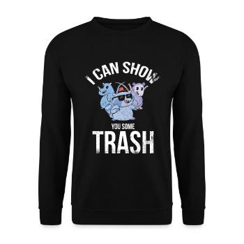 Ich Kann Dir Einen Müll Zeigen - Unisex Pullover - Schwarz - Vorne - Alina (178cm) & Michal (187cm)