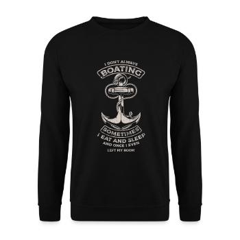 I don't always drive design for ship captain - Unisex Sweatshirt - black - Front - Alina (178cm) & Michal (187cm)
