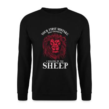 Sa première erreur a été de penser que j’étais l’une d’entre elles. - Sweat-shirt Unisexe - noir - Devant - Alina (178cm) & Michal (187cm)