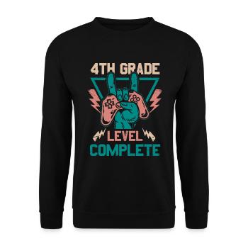 4. Klasse Abgeschlossen - Unisex Pullover - Schwarz - Vorne - Alina (178cm) & Michal (187cm)