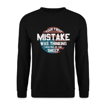 Sa première erreur a été de penser que j’étais l’une d’entre elles. - Sweat-shirt Unisexe - noir - Devant - Alina (178cm) & Michal (187cm)