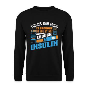 Sensibilisation au diabète Bande bleue du diabète Diabète - Sweat-shirt Unisexe - noir - Devant - Alina (178cm) & Michal (187cm)