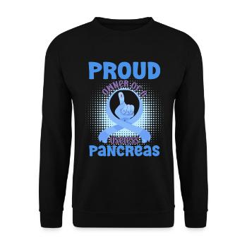 Diabetes Awareness Blue Diabetes Band Diabetes - Unisex Sweatshirt - black - Front - Alina (178cm) & Michal (187cm)