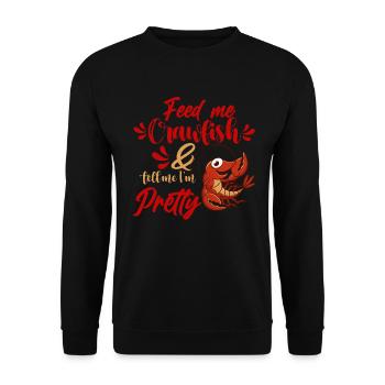 Crawfish Cajun & Crawfish Lobster Cooking - Unisex Sweatshirt - black - Front - Alina (178cm) & Michal (187cm)