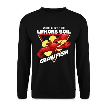 Crawfish Cajun & Crawfish Lobster Cooking - Unisex Sweatshirt - black - Front - Alina (178cm) & Michal (187cm)