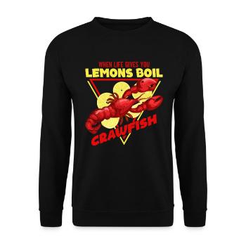Crawfish Cajun & Crawfish Lobster Cooking - Unisex Sweatshirt - black - Front - Alina (178cm) & Michal (187cm)