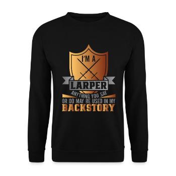 Live Action Jeu de rôle Larp Larper Fantasy - Sweat-shirt Unisexe - noir - Devant - Alina (178cm) & Michal (187cm)