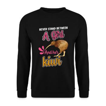 Neuseeland Kultur Kiwi Vogel Neuseeland Flagge - Unisex Pullover - Schwarz - Vorne - Alina (178cm) & Michal (187cm)