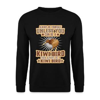 Neuseeland Kultur Kiwi Vogel Neuseeland Flagge - Unisex Pullover - Schwarz - Vorne - Alina (178cm) & Michal (187cm)
