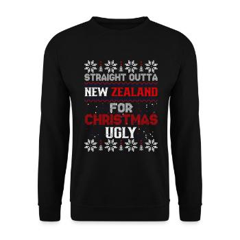 Neuseeland Kultur Kiwi Vogel Neuseeland Flagge - Unisex Pullover - Schwarz - Vorne - Alina (178cm) & Michal (187cm)