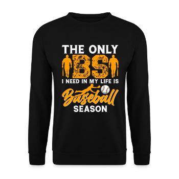 Baseball Spieler Baseball Spielerin Baseball Team - Unisex Pullover - Schwarz - Vorne - Alina (178cm) & Michal (187cm)
