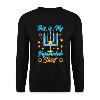 Hanoukka Hanoukka Dreidel Latkes Hanoukka - Sweat-shirt Unisexe - noir - Devant - Alina (178cm) & Michal (187cm)