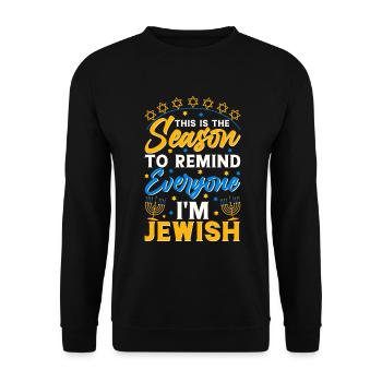 Hanukkah Hanukkah Dreidel Festival juif - Sweat-shirt Unisexe - noir - Devant - Alina (178cm) & Michal (187cm)