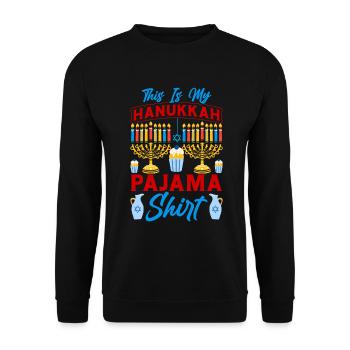 Hanukkah Hanukkah Dreidel Festival juif - Sweat-shirt Unisexe - noir - Devant - Alina (178cm) & Michal (187cm)