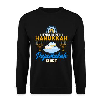 Hanoukka Hanoukka Dreidel Latkes Hanoukka - Sweat-shirt Unisexe - noir - Devant - Alina (178cm) & Michal (187cm)