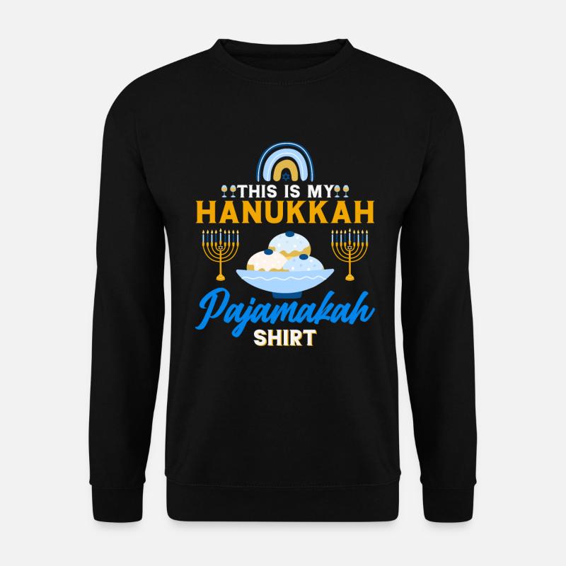 Hanoukka Hanoukka Dreidel Latkes Hanoukka - Sweat-shirt Unisexe - noir