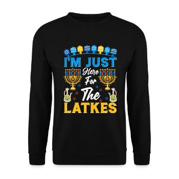 Hanoukka Hanoukka Dreidel Latkes Hanoukka - Sweat-shirt Unisexe - noir - Devant - Alina (178cm) & Michal (187cm)
