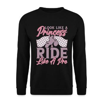 Motocross Filles Motocross Tout-terrain Dirt Bike - Sweat-shirt Unisexe - noir - Devant - Alina (178cm) & Michal (187cm)