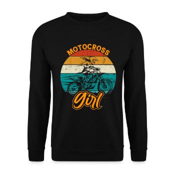 Motocross Filles Motocross Femme Moto tout-terrain - Sweat-shirt Unisexe - noir - Devant - Alina (178cm) & Michal (187cm)