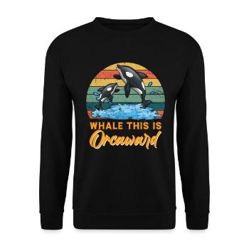 Orca Ocean Whale Orca Fan Sea Animal - Unisex Sweatshirt - black - Front - Alina (178cm) & Michal (187cm)