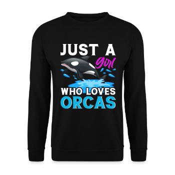 Orca Ocean Whale Orca Fan Seafood - Unisex Sweatshirt - black - Front - Alina (178cm) & Michal (187cm)