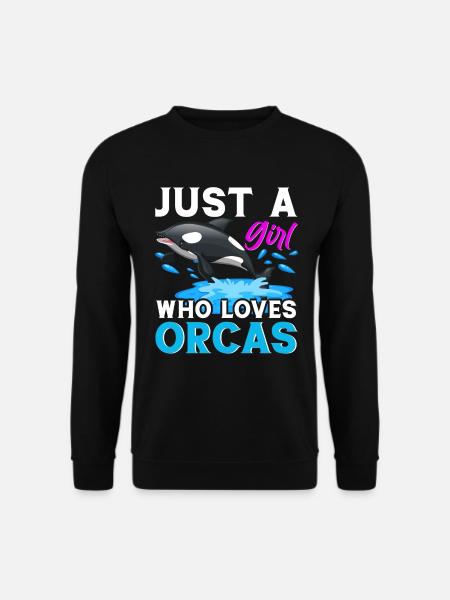 Orca Ozean Wal Orca Fan Meerestier - Unisex Pullover - Schwarz