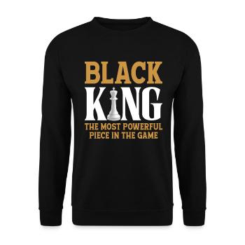 Schach Schachbrett Black History Month - Unisex Pullover - Schwarz - Vorne - Alina (178cm) & Michal (187cm)