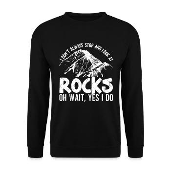 Geologie Professor Geologe Geologie Student - Unisex Pullover - Schwarz - Vorne - Alina (178cm) & Michal (187cm)